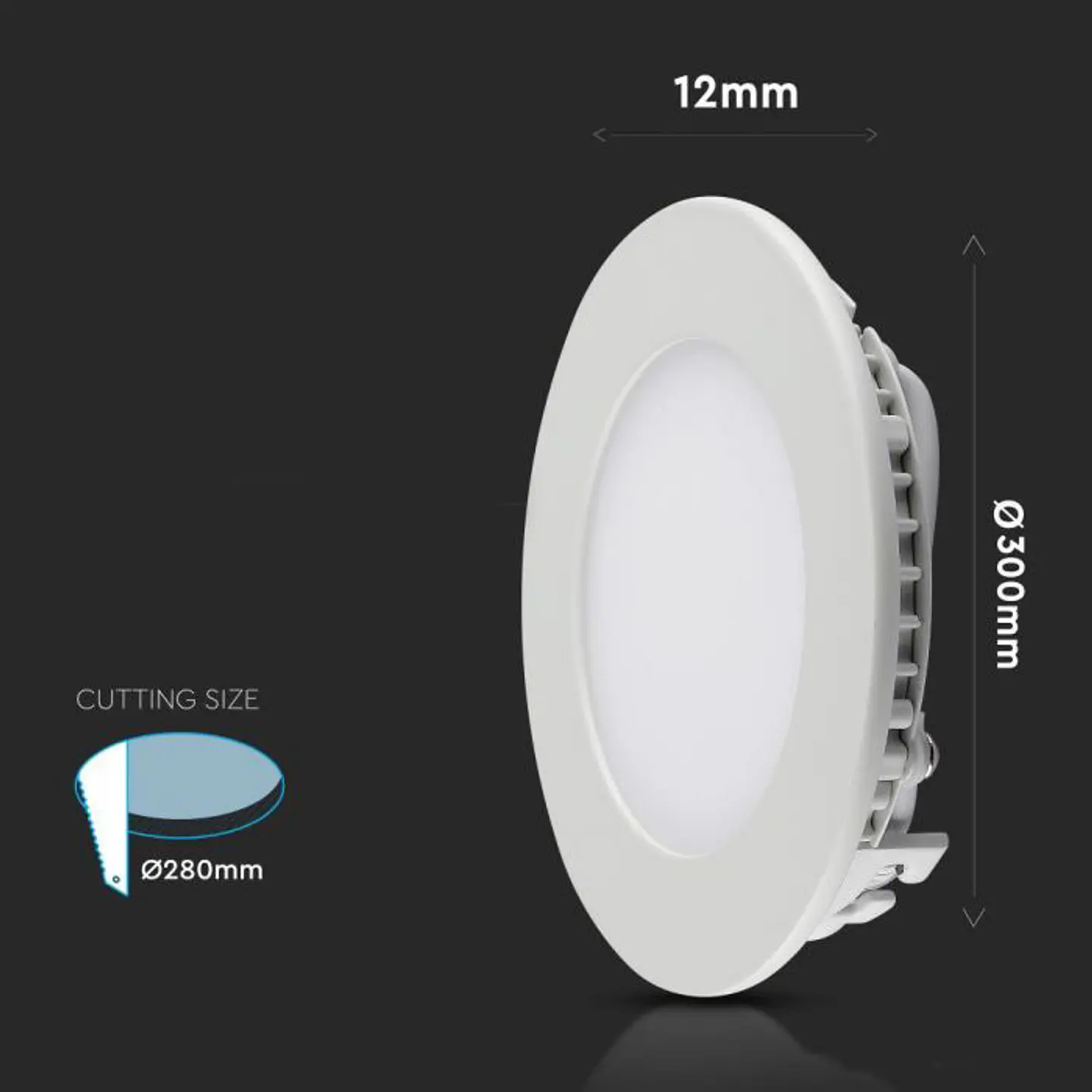 Downlight LED de encastrar redondo 24W 6400K V-TAC 4