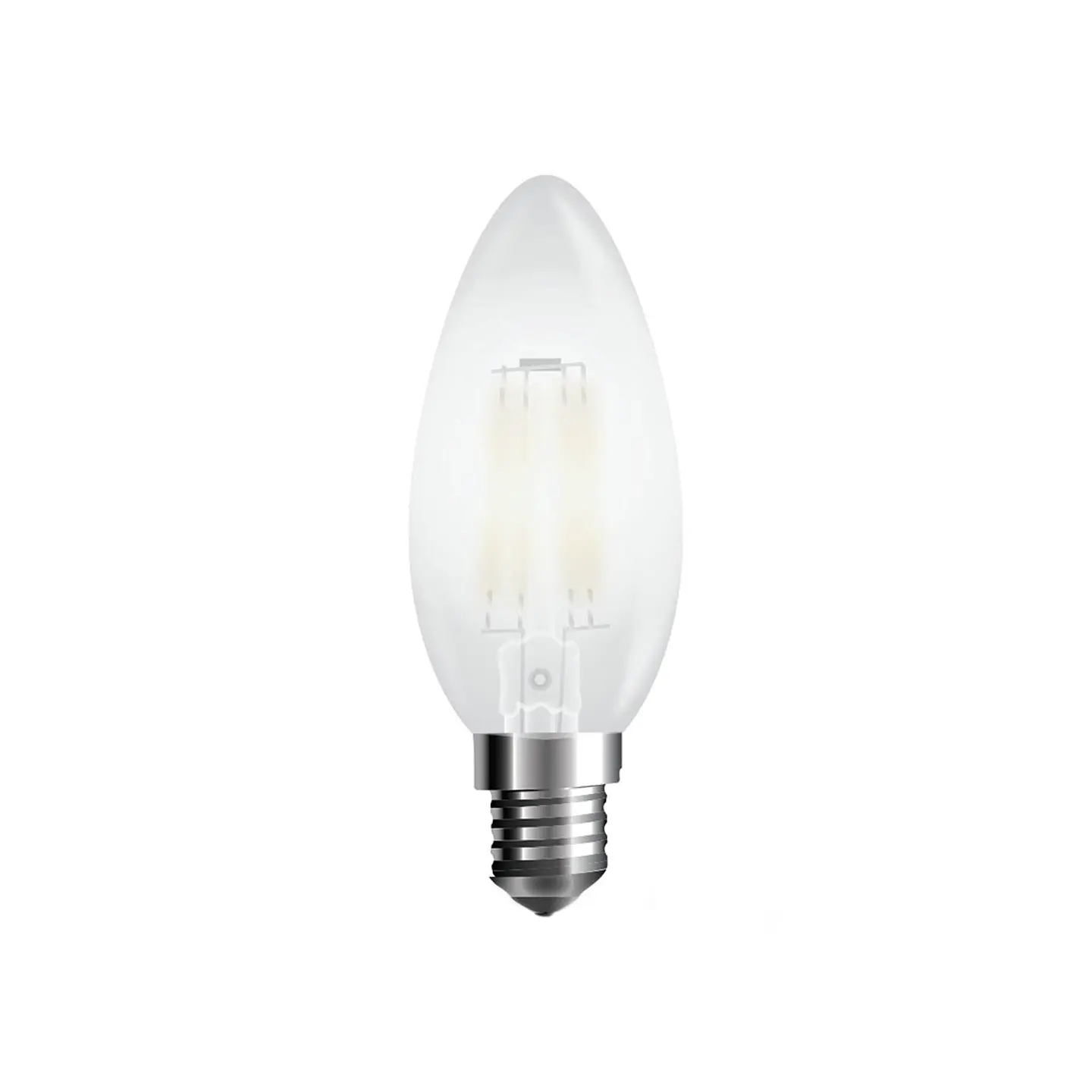 LED Filament Candle Bulb 4W 2700K E14 DIM Frost Cover V-TAC 1