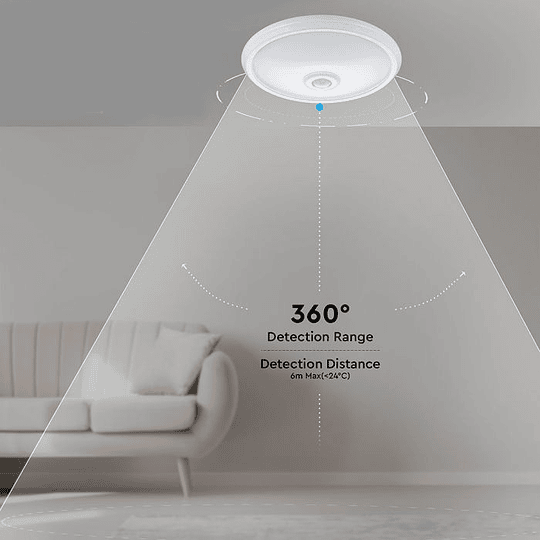 Plafon LED DOME 12W c/sensor de movimento V-TAC