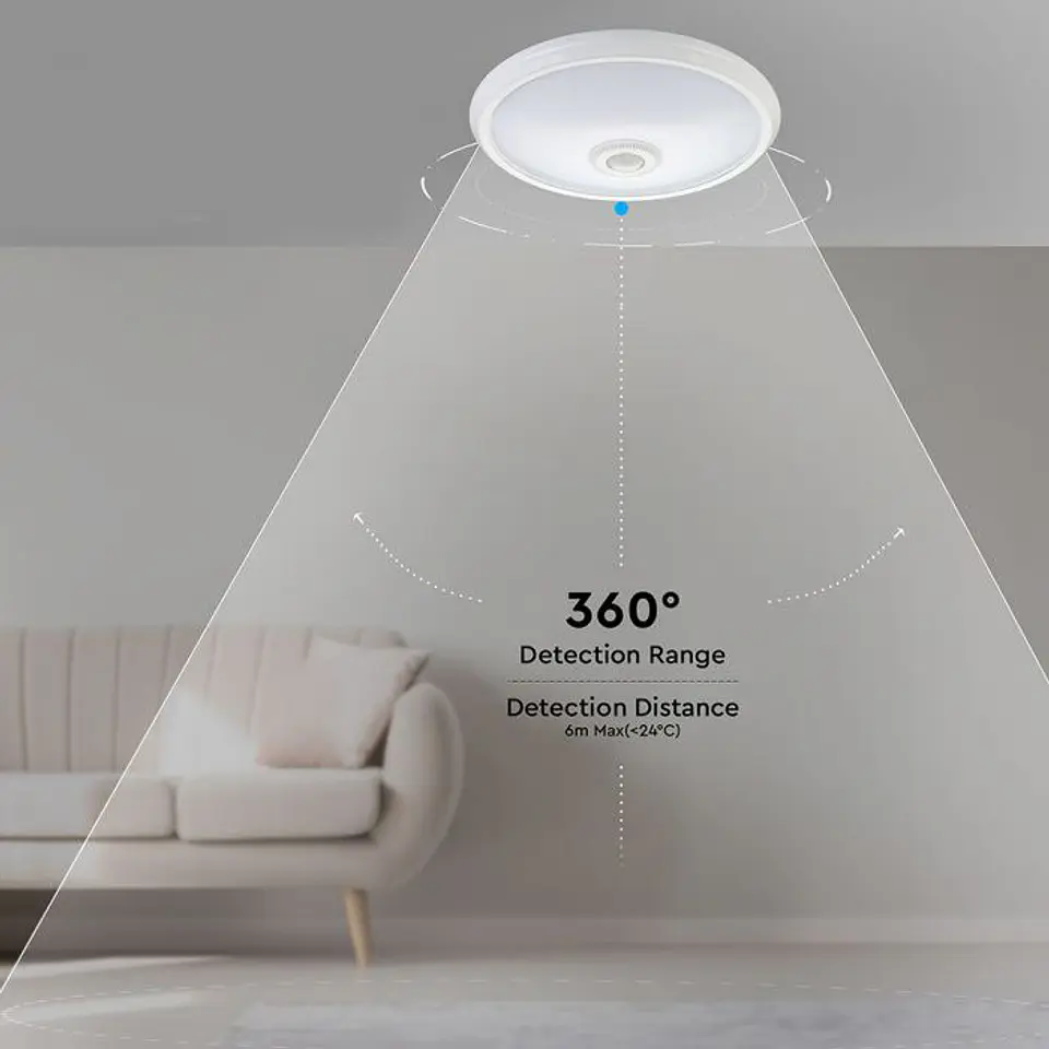 DOME 12W LED ceiling light with motion sensor V-TAC  10