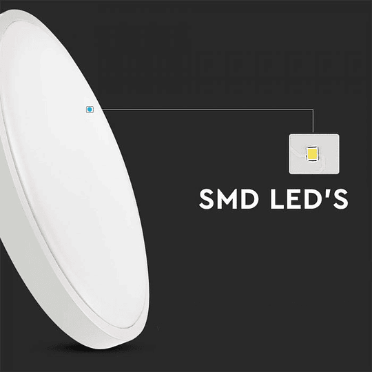 Plafon LED DOME 18W 4000K IP44 c/sensor de micro-ondas V-TAC