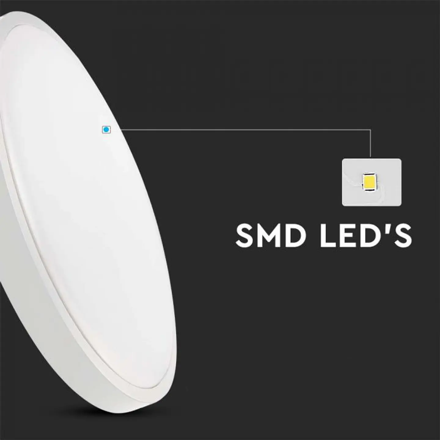 Plafon LED DOME 18W 4000K IP44 c/sensor de micro-ondas V-TAC 4