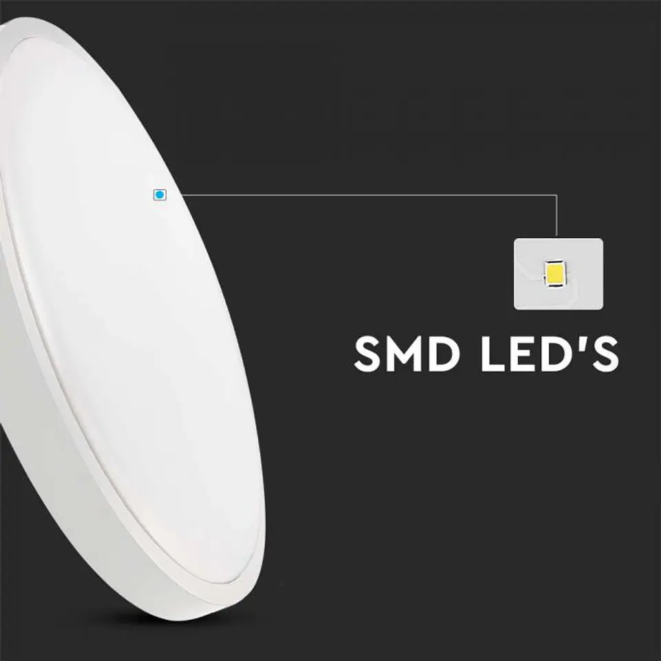 Plafon LED DOME 18W 4000K IP44 c/sensor de micro-ondas V-TAC 4