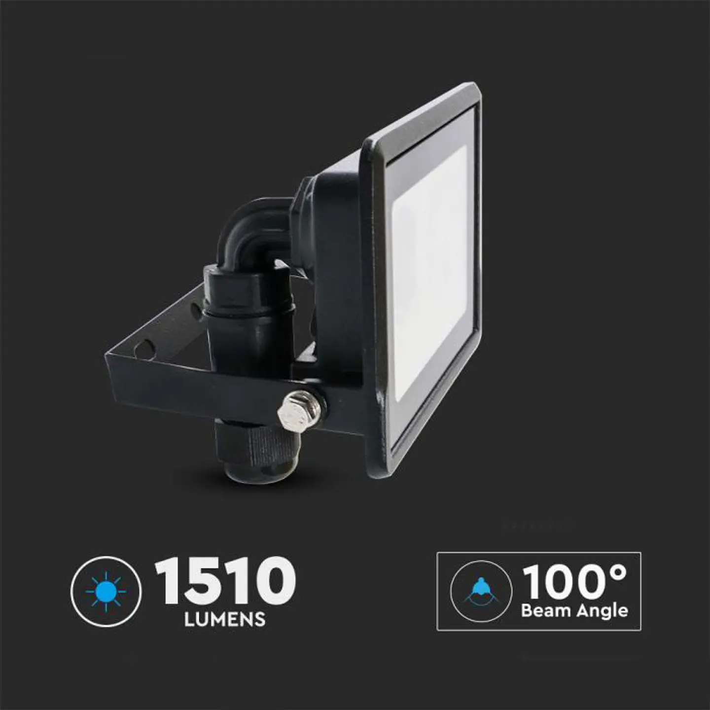 LED Floodlight Chip Samsung Direct Connection 20W 4000K Black V-TAC 5