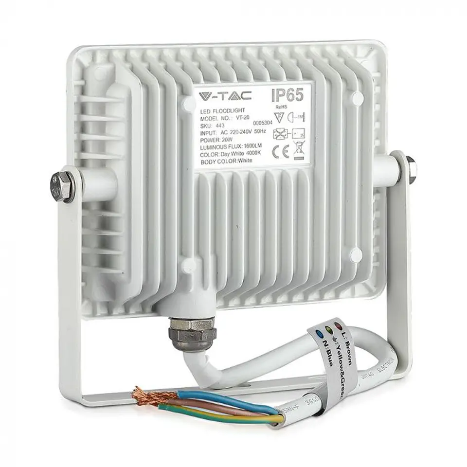 Projetor LED Chip Samsung 20W 6400K Branco V-TAC 4