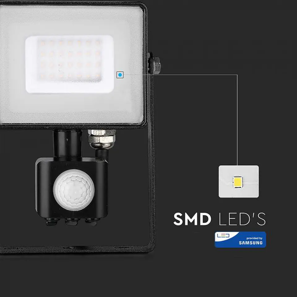Proyector LED SMD Chip Samsung 30W 4000K Preto V-TAC 5