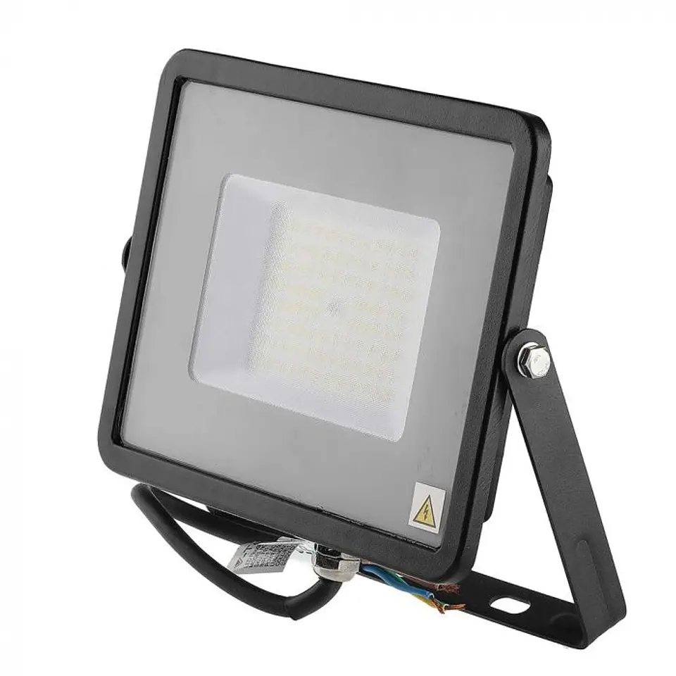 Projetor SMD LED Chip Samsung 50W 6500K Corpo Preto/Vidro Cinza V-TAC 1