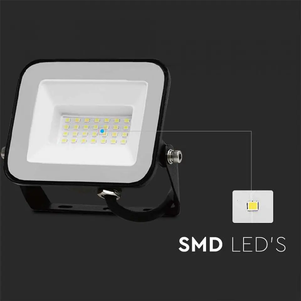 Projetor LED Chip Samsung 30W 6500K Corpo Preto/Vidro Cinzento V-TAC 4