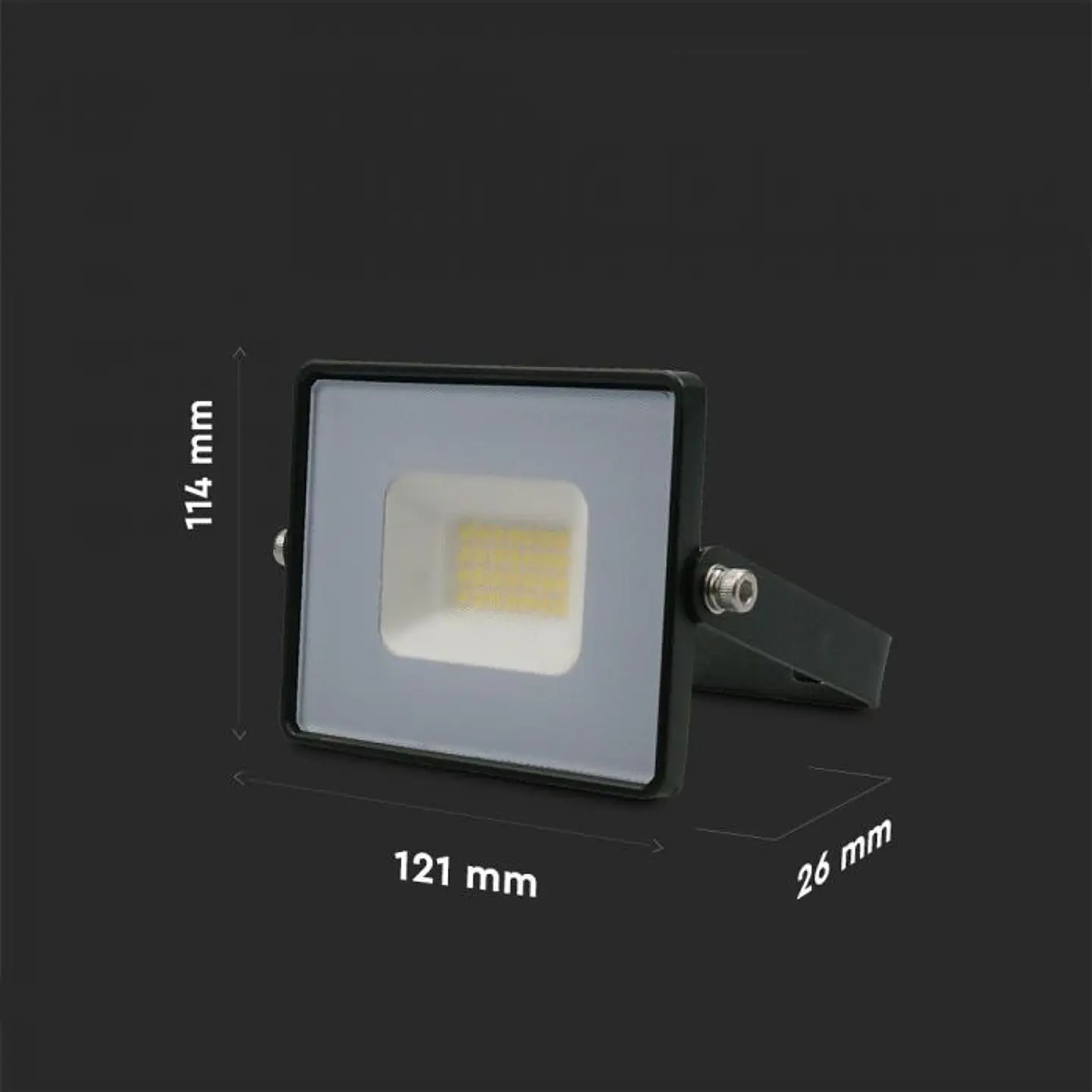 LED SMD Floodlight 20W Body Black/Grey Glass  2