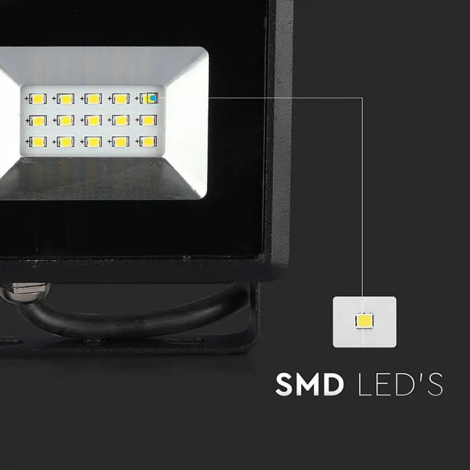 Proyector LED SMD 10W Negro V-TAC 8