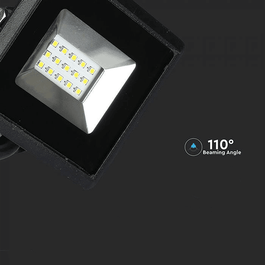 Projetor LED SMD 10W Preto V-TAC