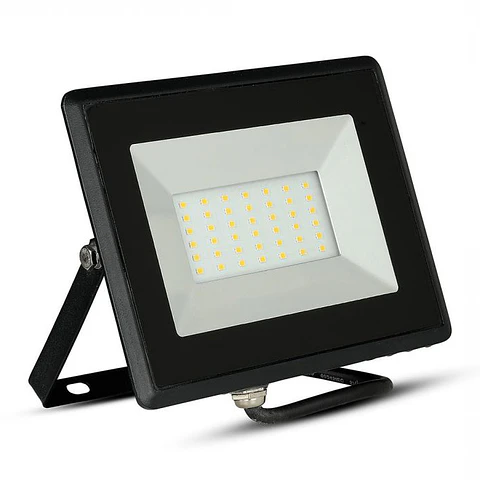 Projetor LED SMD E-Series 50W 3000K Preto V-TAC