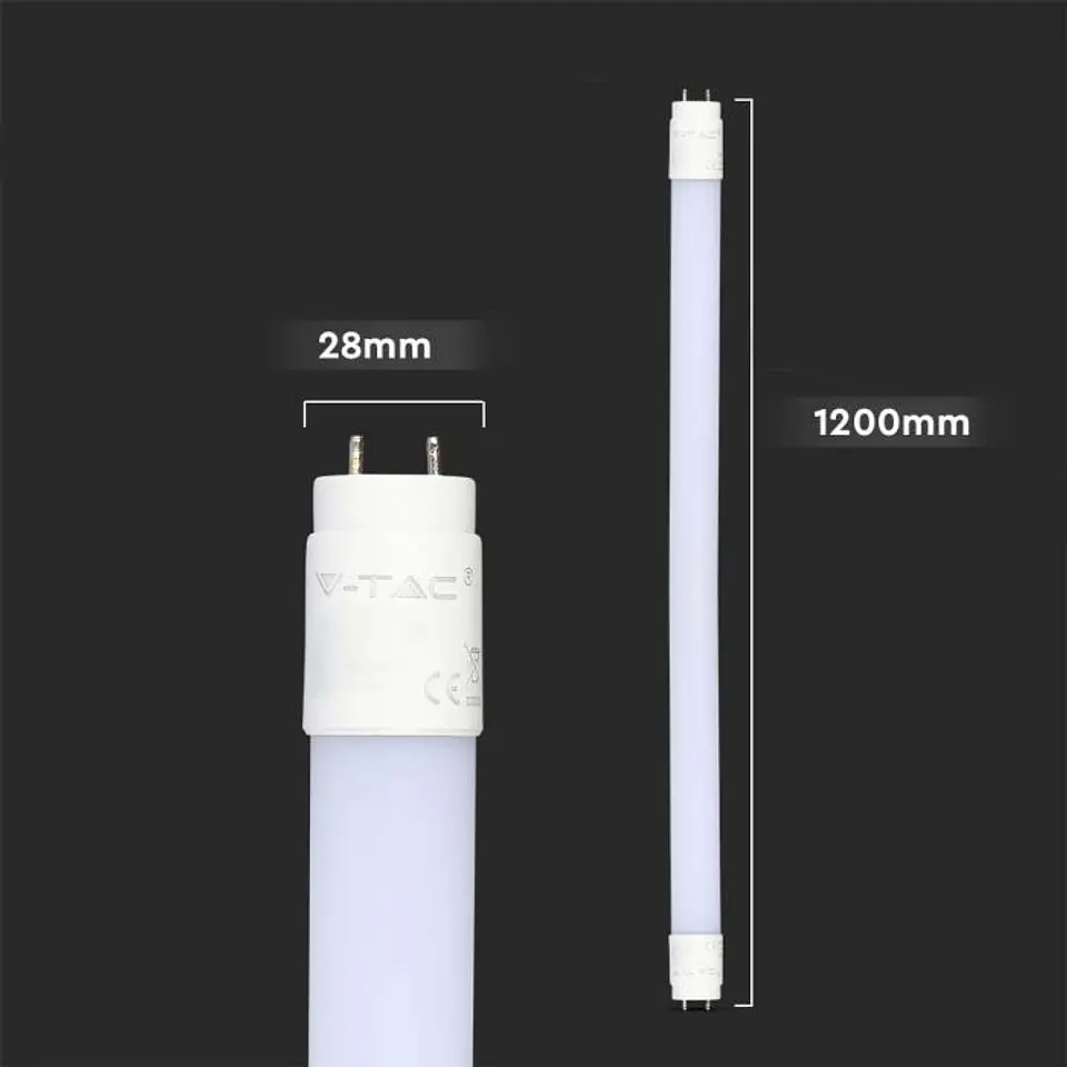 T8 LED Tube Lamp Nanoplastic Samsung Chip 16.5W 4000K 1200mm G13 V-TAC 3