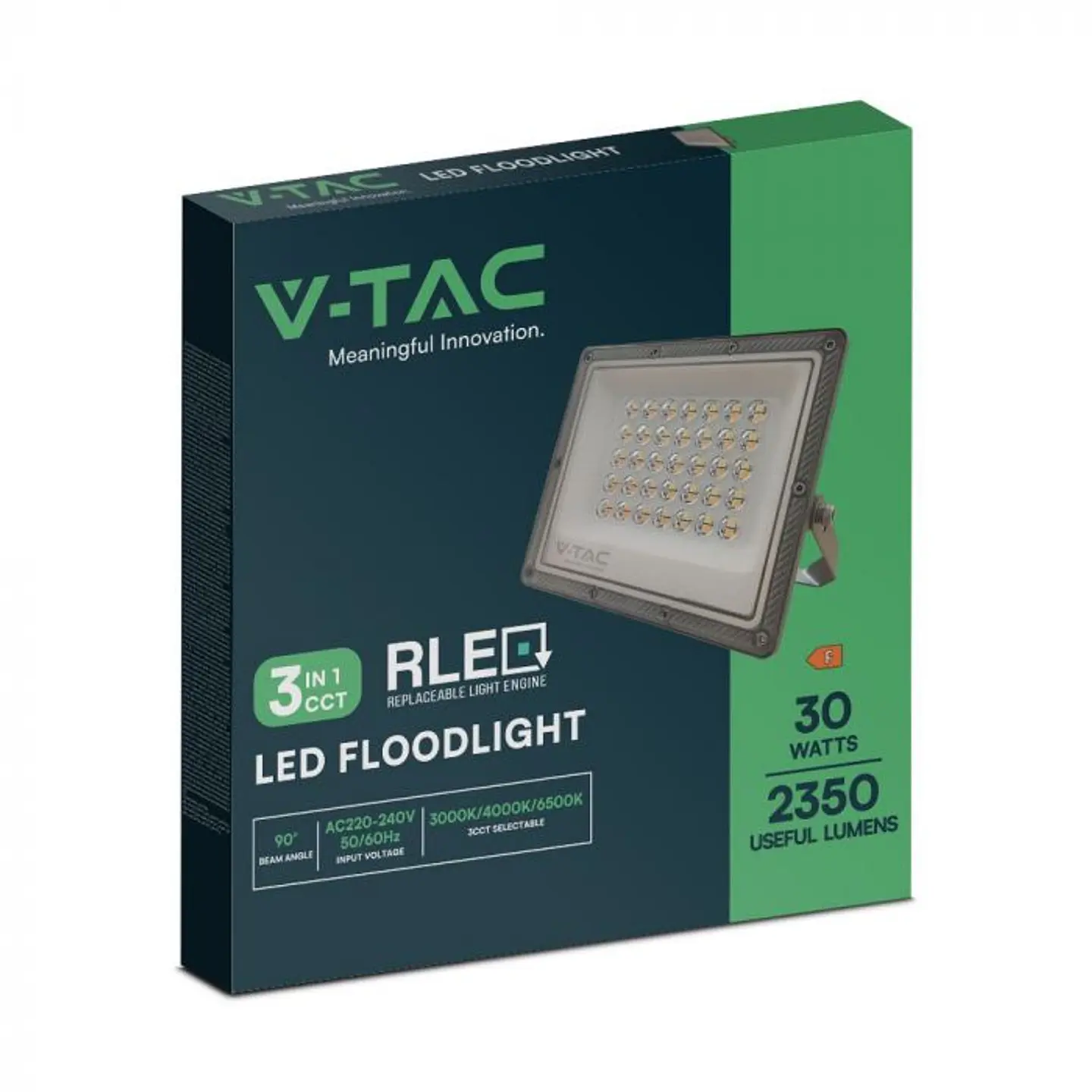 Projetor 50W LED 3IN1 GUN Corpo Cinza V-TAC 7