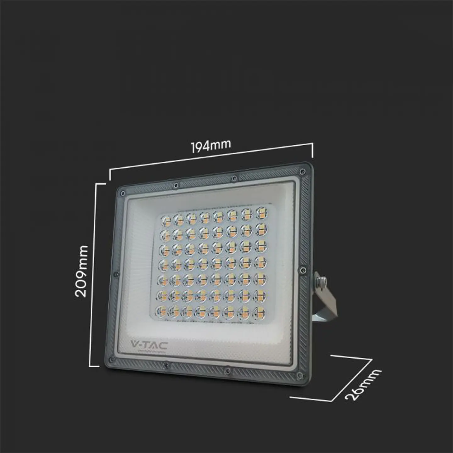 Projetor 50W LED 3IN1 GUN Corpo Cinza V-TAC 2