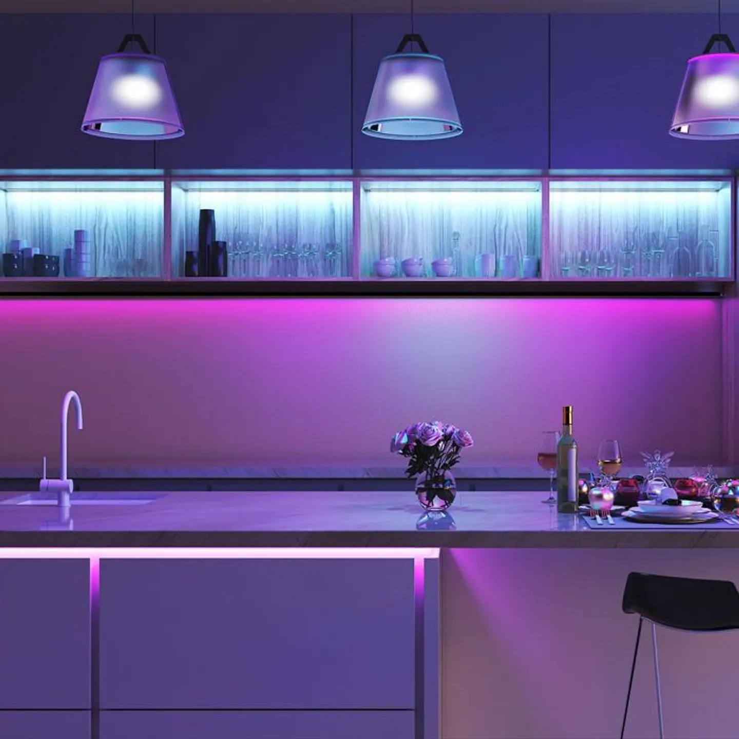 LED Strip Kit 4W/M RGB+3IN1 EU PLUG V-TAC 10