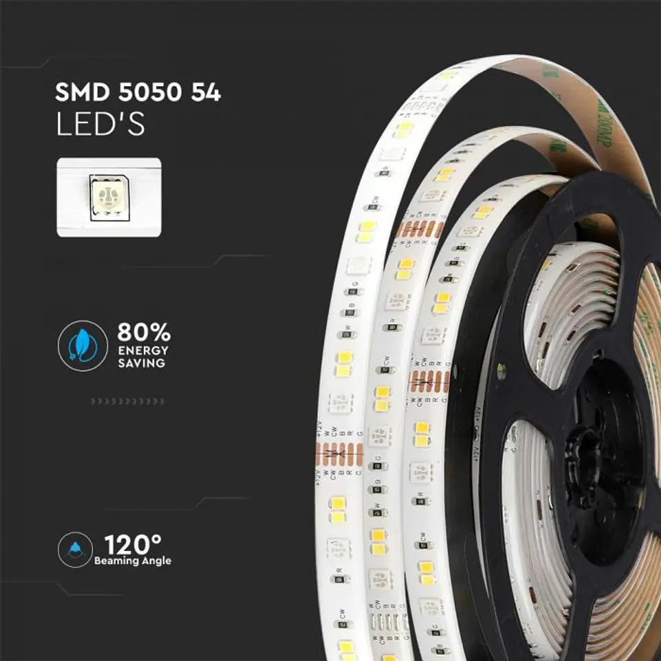 LED Strip Kit 4W/M RGB+3IN1 EU PLUG V-TAC 3