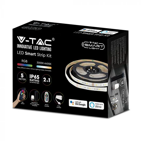 Kit de Fita LED 4W/M RGB+3IN1 EU PLUG V-TAC
