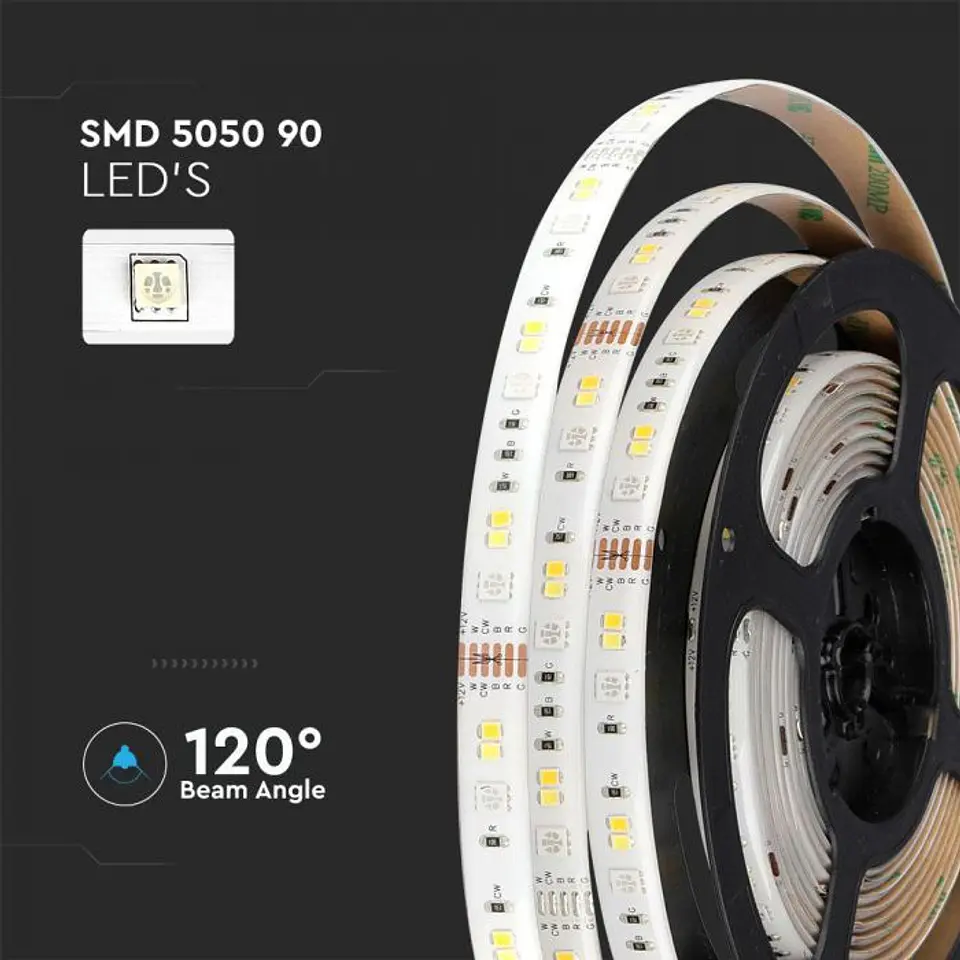Kit de Fita LED 15W/M RGB+3IN1 EU PLUG V-TAC 2