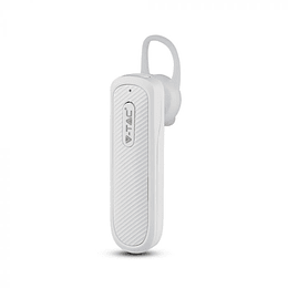 Earphone Bluetooth Bateria 70mah Branco V-TAC