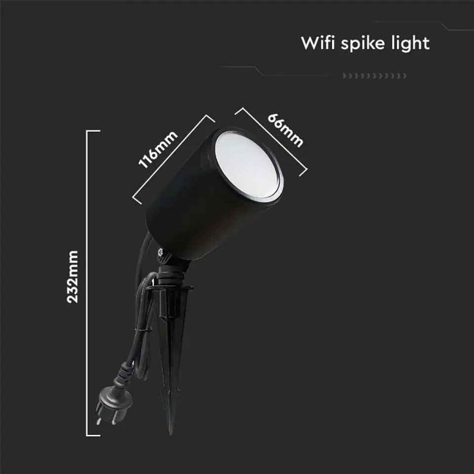 Projetor estaca Smart 7W compatível c/Alexa e Google home 3IN1+RGB V-TAC 2