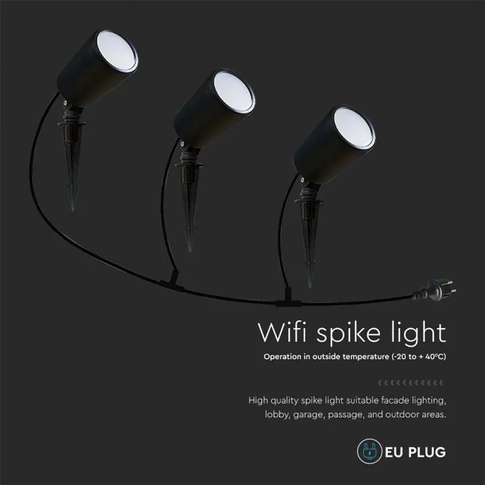 Proyector estaca Smart 7W compatible con Alexa y Google home 3IN1+RGB (pack 3) V-TAC 4
