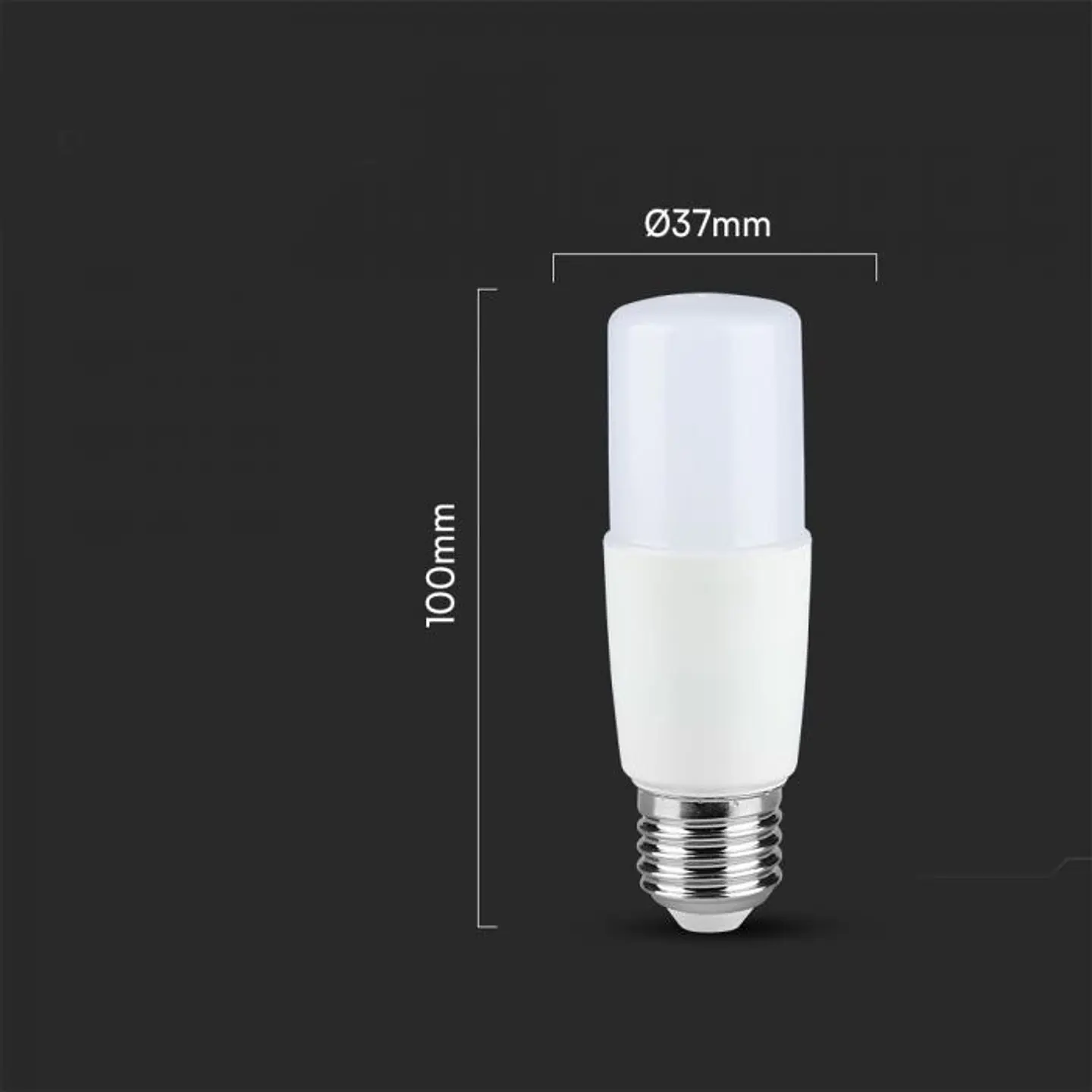 Lâmpada LED Plastic Samsung Chip 7.5W 3000K T37 E27 V-TAC 3