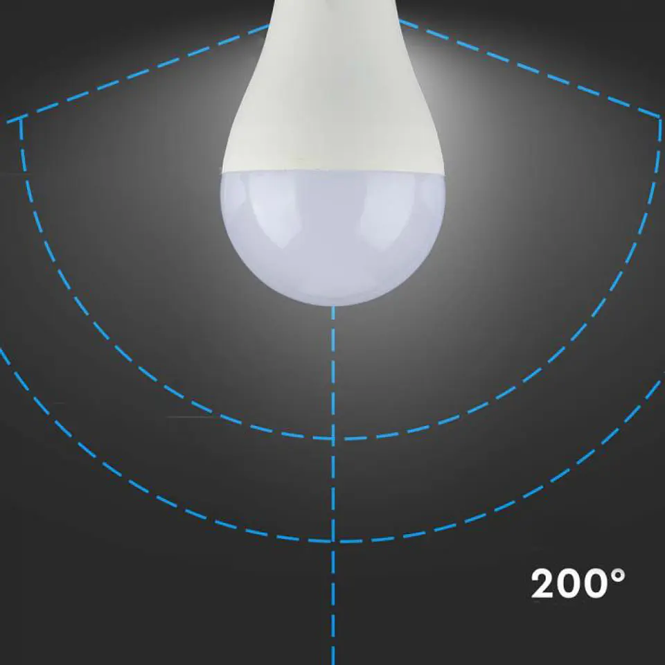 Lâmpada LED Plastic Samsung Chip 17W 3000K E27 A65 V-TAC 3