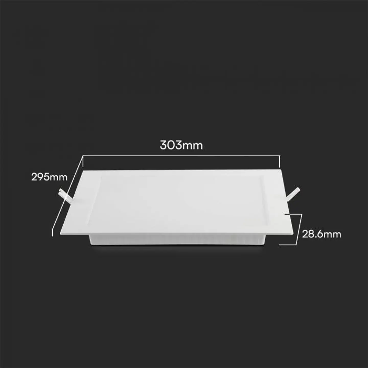 Square recessed downlight 24W Samsung Chip V-TAC 2