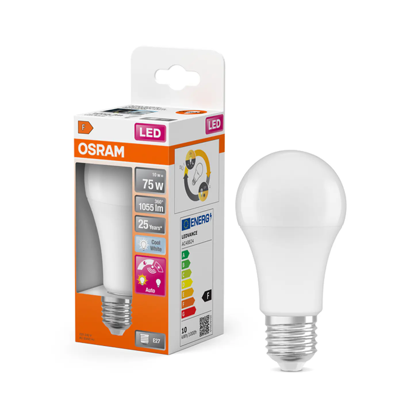 Lâmpada LED Star Classic A 75 Filament Daylight Sensor 10W 840 Frosted E27 3
