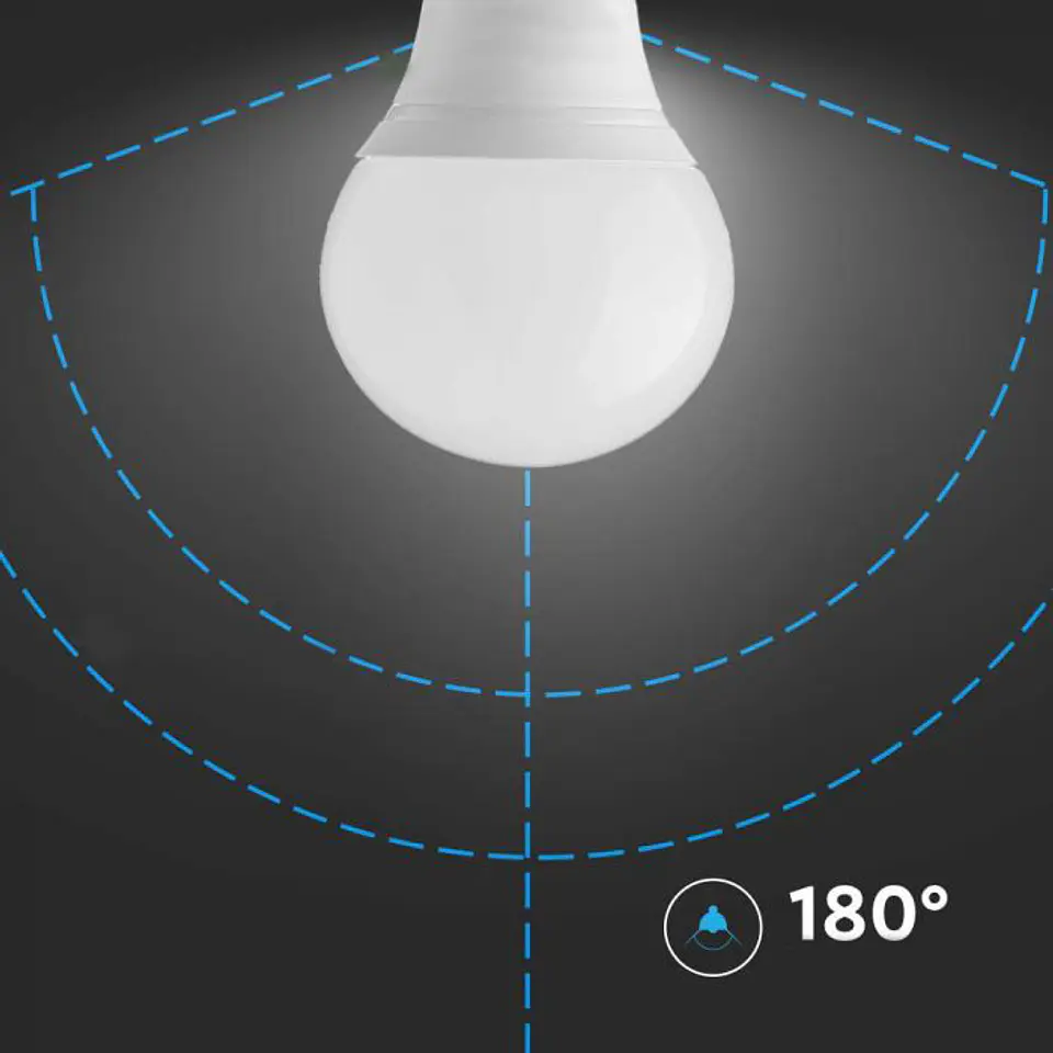 Lâmpada LED Plastic 4.5W P45 6500K E14 V-TAC 4