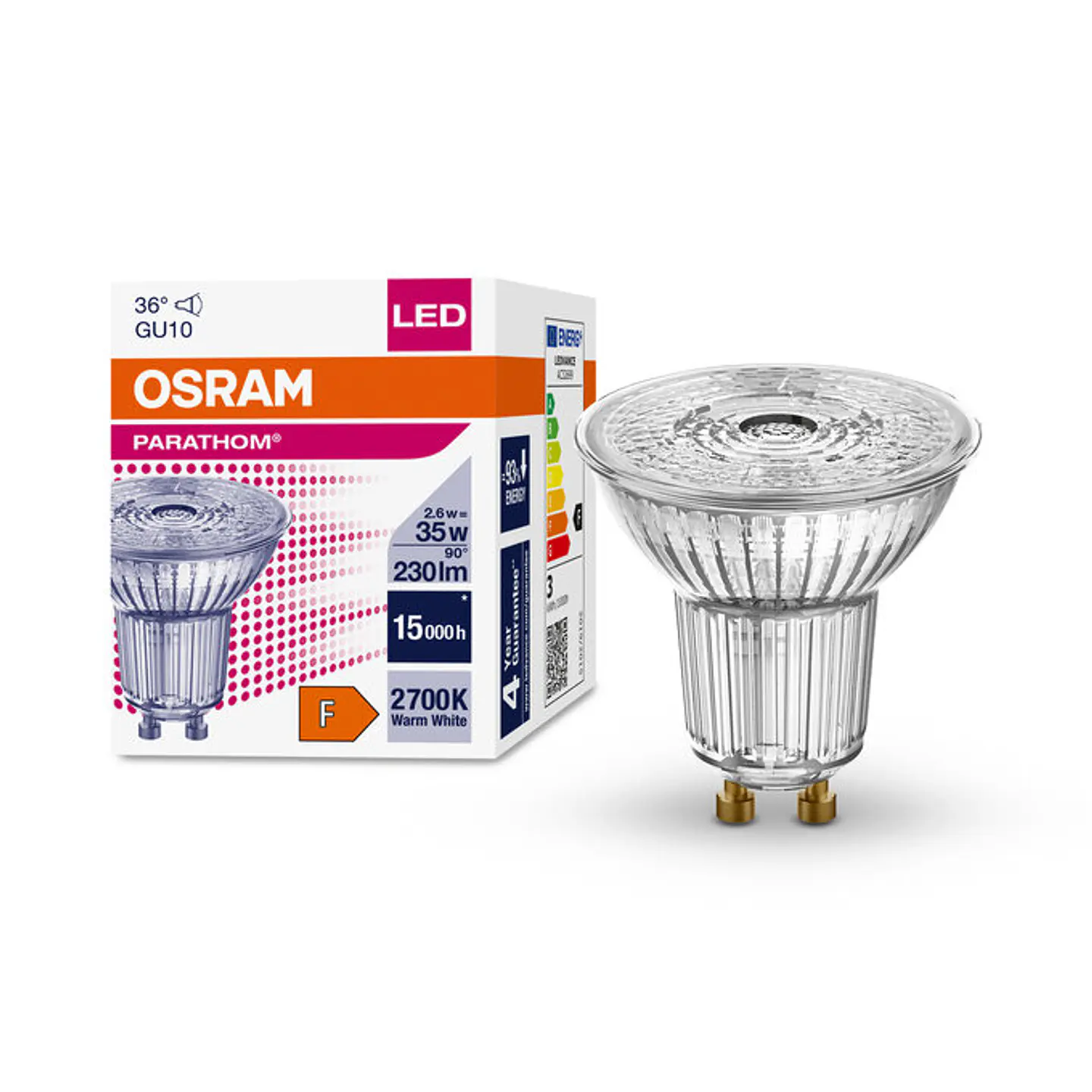 Bombilla Parathom 16 35 P 2.6W GU10 36° Ledvance 3
