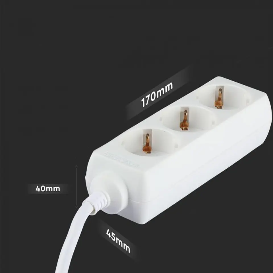 Extensão de 3 vias 3G1.5mm² X 3m V-TAC 4