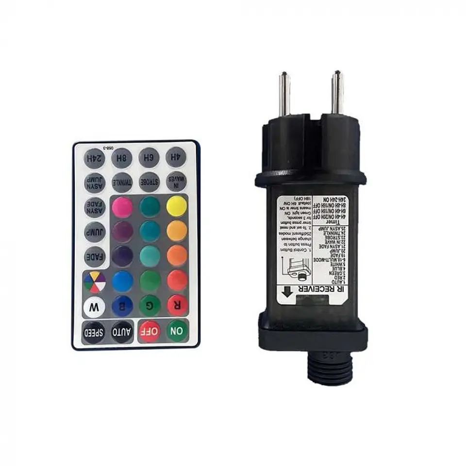 Conjunto de luzes c/controlo remoto EU PLUG RGB V-TAC 5