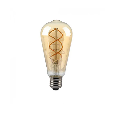 Bombilla LED de filamento 5W ST64 1800K ámbar V-TAC