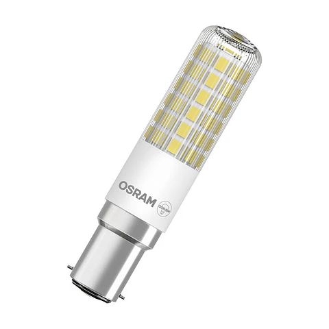 Lâmpada LED Special T Slim 60 6.5W 827 B15d 320° clear Ledvance
