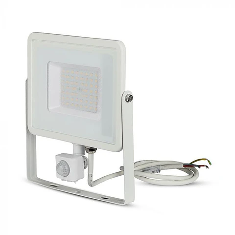 Projetor LED Chip Samsung c/sensor 50W 4000K Branco V-TAC