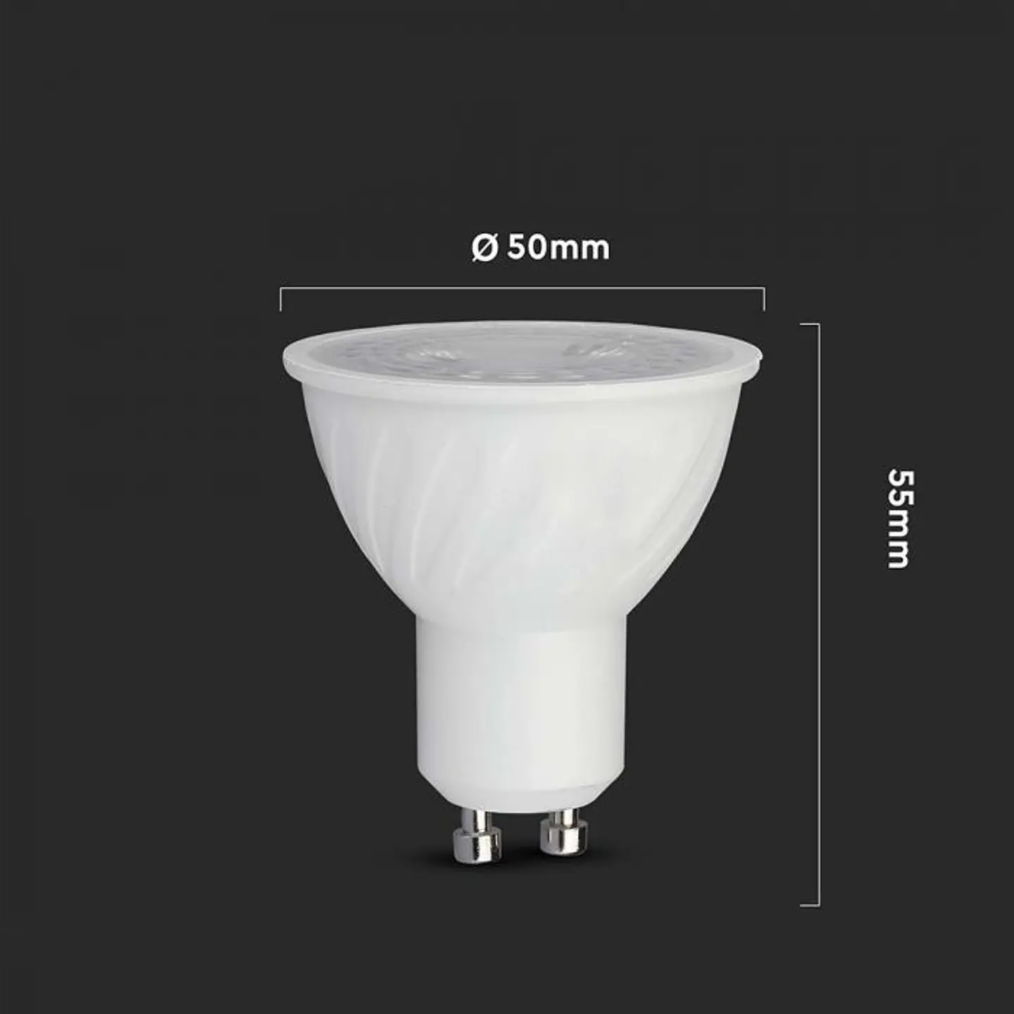 Bombilla LED 6W Chip Samsung 3000K GU10 38° DIM V-TAC 5