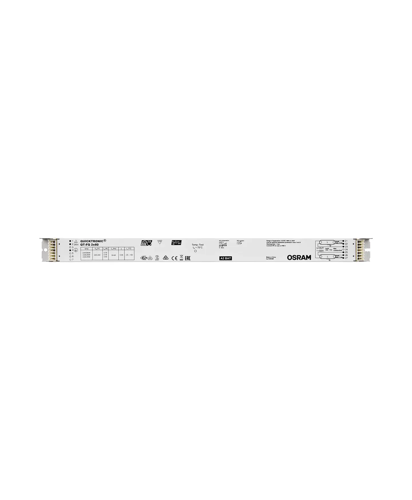 Balastro QT-FQ 2X80 220-240V Osram 2