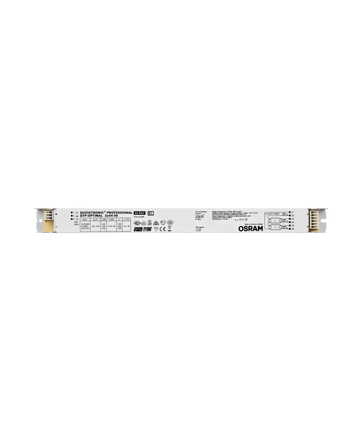 Balastro QTP-Optimal 2X54-58 Osram 2