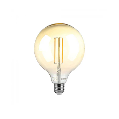 Bombilla LED G125 DIM 8W 2200K E27 ámbar V-TAC