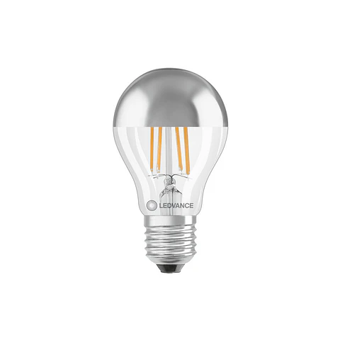 Bombilla LED Classic A 50 Filament Mirror P 6.5W 827 E27 Silver Ledvance