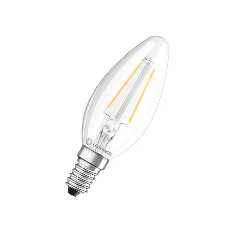 Lâmpada LED Classic B 25 Filament P 2.5W 827 E14 Clear Ledvance