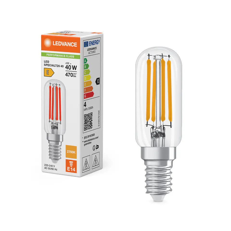 Lamp LED Special T26 40 Filament P 4W 827  E14 300° Clear Ledvance 3