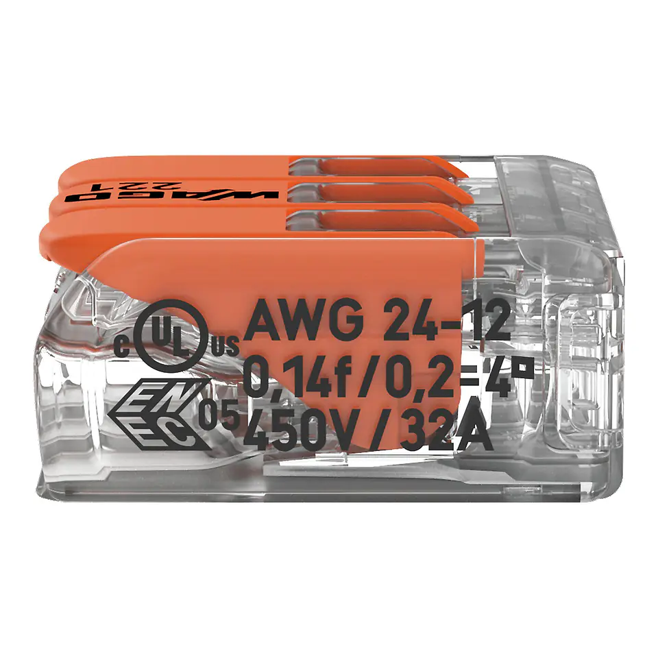 Ligador 221-413 3 ligações Wago 3