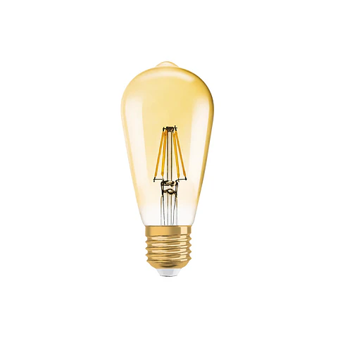 Bombilla LED Vintage 1906 Edison 55 Filament DIM 6.5W 824 E27 Gold Ledvance