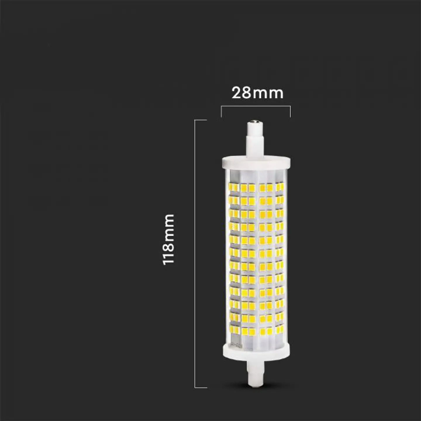 Lâmpada LED Ceramic 16W 3000K 118mm R7S V-TAC 2