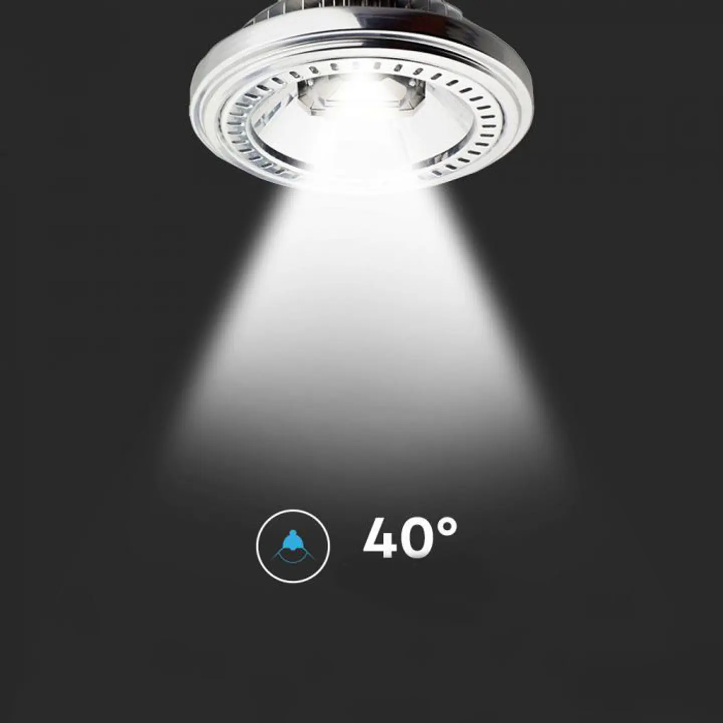 Bombilla LED AR111 12W 4000K G53 12V 40° V-TAC 3