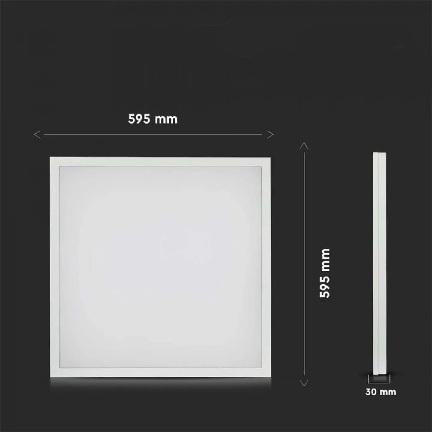 Square LED Panel 2IN1 recessed/surface mounted 36W 6500K 600X600mm V-TAC 6