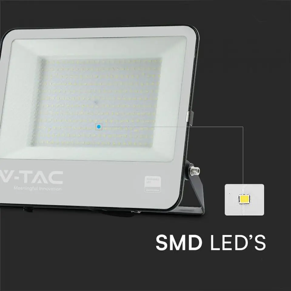 Projetor LED Chip Samsung 200W 6500K Corpo Preto/Vidro Cinzento V-TAC 3